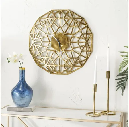 Ivy Collection Onteora Wall Clock in Gold by UMA Enterprises