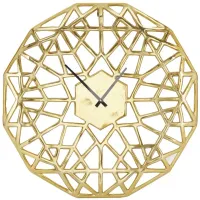 Ivy Collection Onteora Wall Clock in Gold by UMA Enterprises