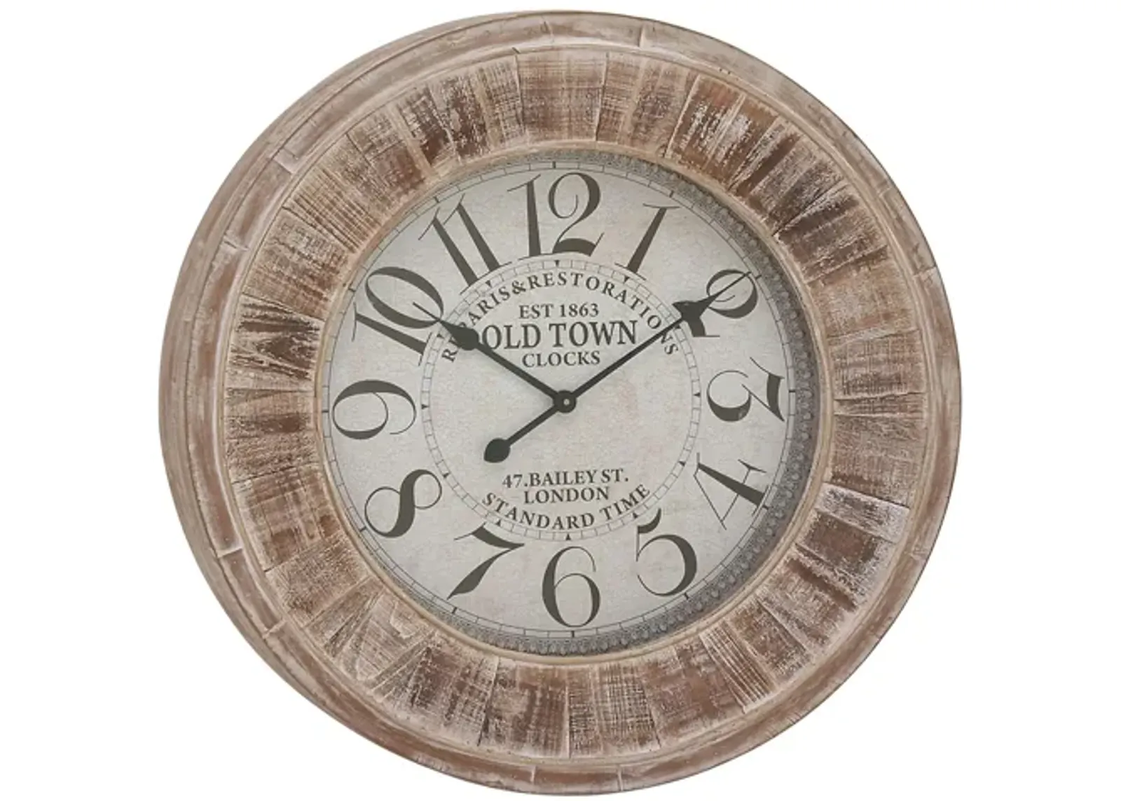 Ivy Collection Canandaigua Wall Clock in Brown by UMA Enterprises