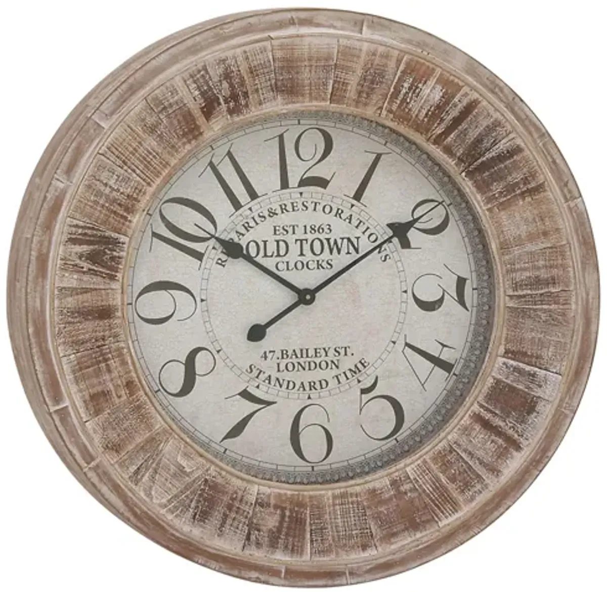 Ivy Collection Canandaigua Wall Clock in Brown by UMA Enterprises