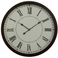 Ivy Collection Rayshawn Wall Clock in Ivory;Black by UMA Enterprises