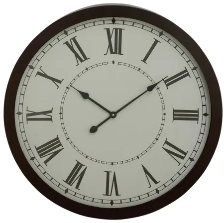 Ivy Collection Rayshawn Wall Clock in Ivory;Black by UMA Enterprises