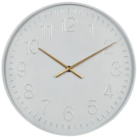 Ivy Collection Dragoon Wall Clock in White by UMA Enterprises