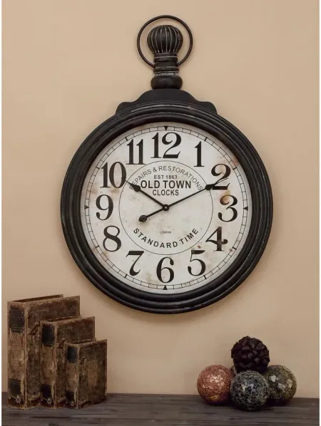Ivy Collection Cayuga Wall Clock in Ivory by UMA Enterprises