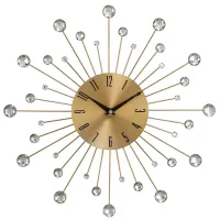 Ivy Collection Nifty Wall Clock in Gold by UMA Enterprises