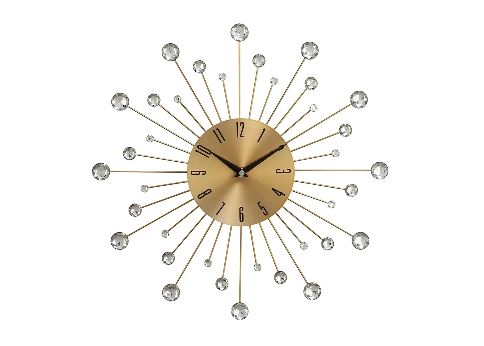 Ivy Collection Nifty Wall Clock in Gold by UMA Enterprises