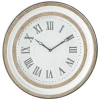 Ivy Collection Metorobs Wall Clock in White by UMA Enterprises