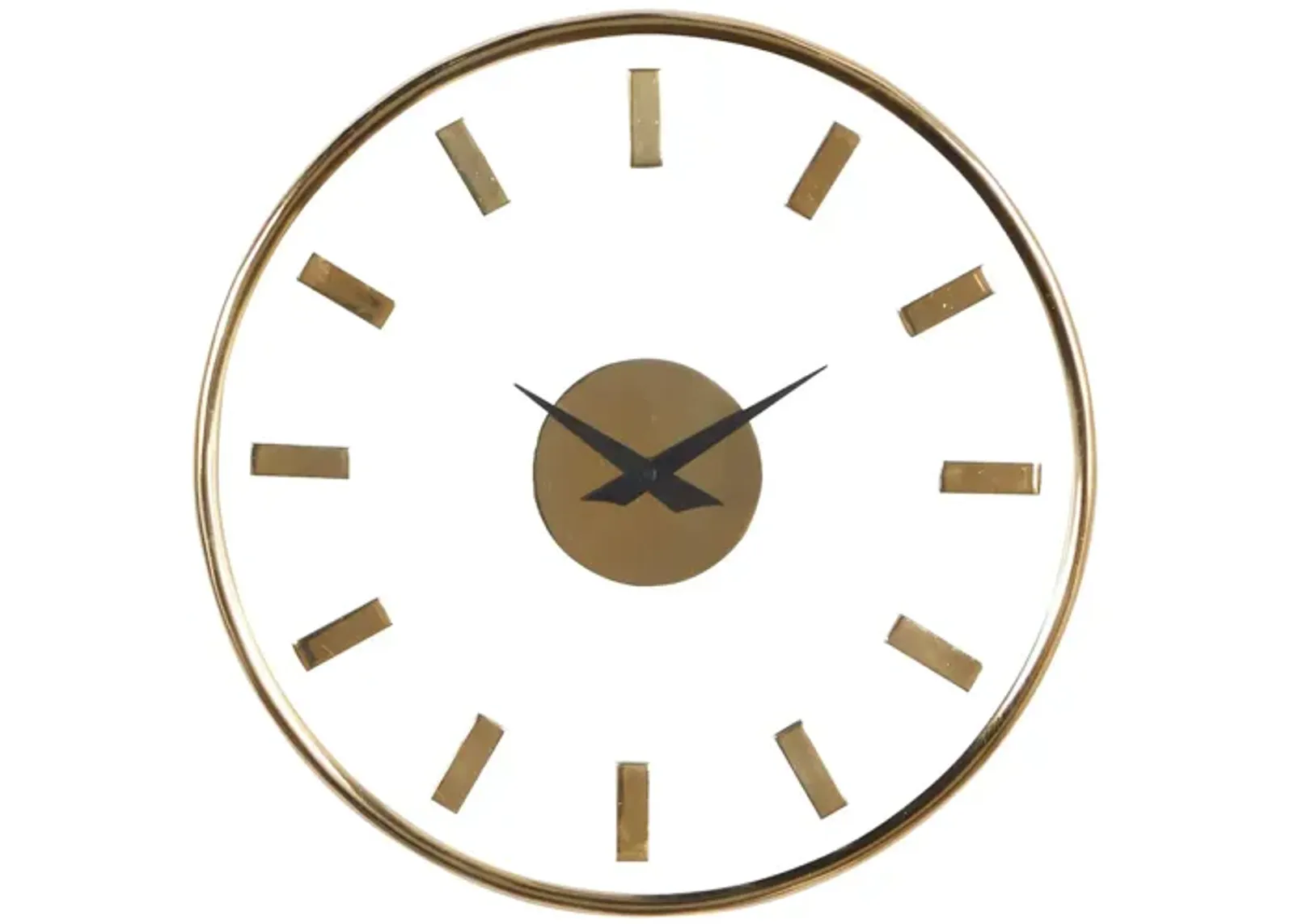 Ivy Collection Oseetah Wall Clock in Gold by UMA Enterprises