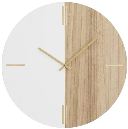 Ivy Collection Abstract Wall Clock in Brown by UMA Enterprises