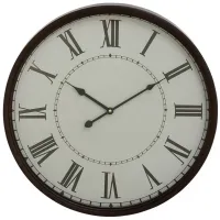 Ivy Collection Melakatha Wall Clock in White by UMA Enterprises