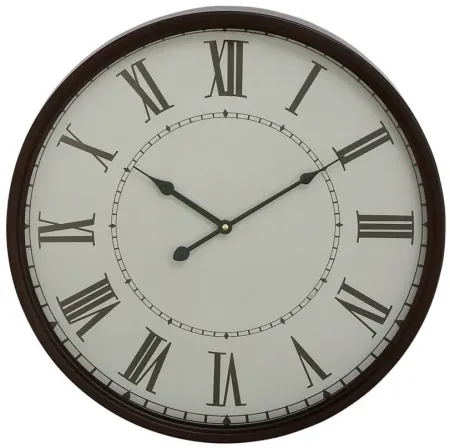 Ivy Collection Melakatha Wall Clock in White by UMA Enterprises