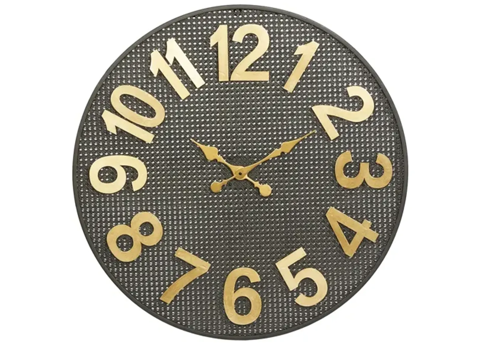 Ivy Collection Cissy Wall Clock in Black/Antiqued Gold by UMA Enterprises