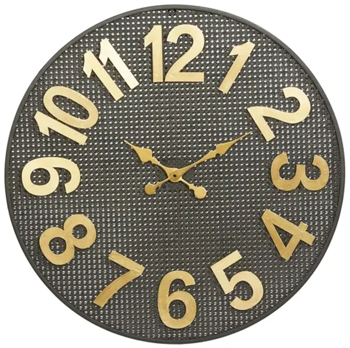 Ivy Collection Cissy Wall Clock in Black/Antiqued Gold by UMA Enterprises