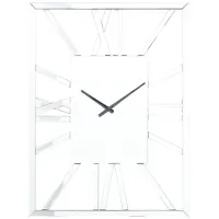 Ivy Collection Vanhoover Wall Clock in Silver by UMA Enterprises