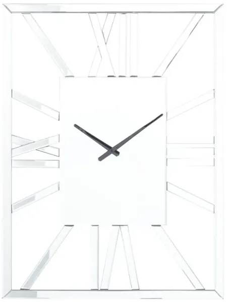Ivy Collection Vanhoover Wall Clock in Silver by UMA Enterprises
