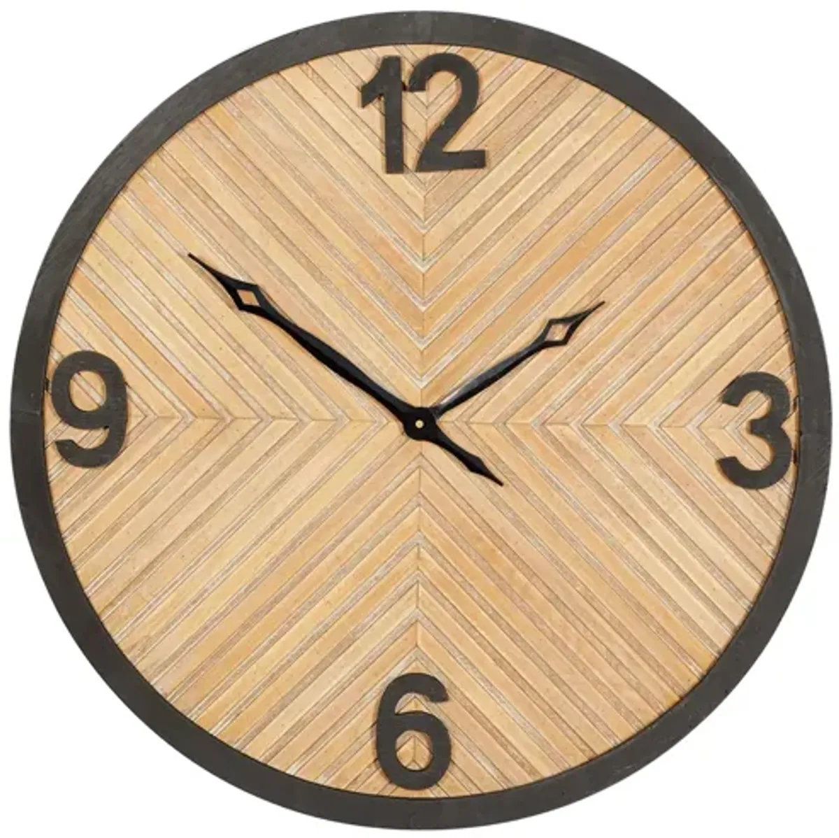 Ivy Collection Brantingham Wall Clock in Natural by UMA Enterprises