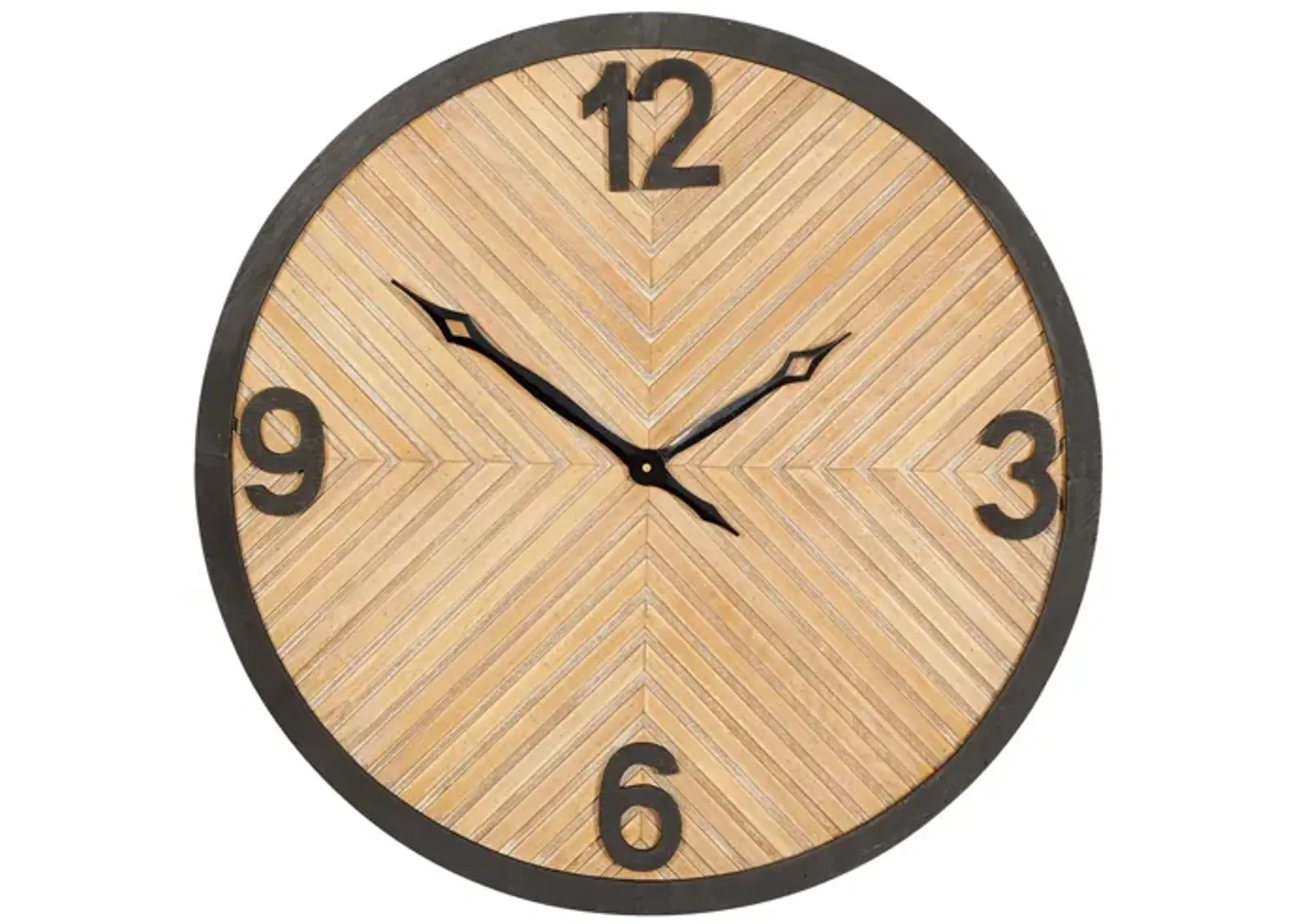 Ivy Collection Brantingham Wall Clock in Natural by UMA Enterprises