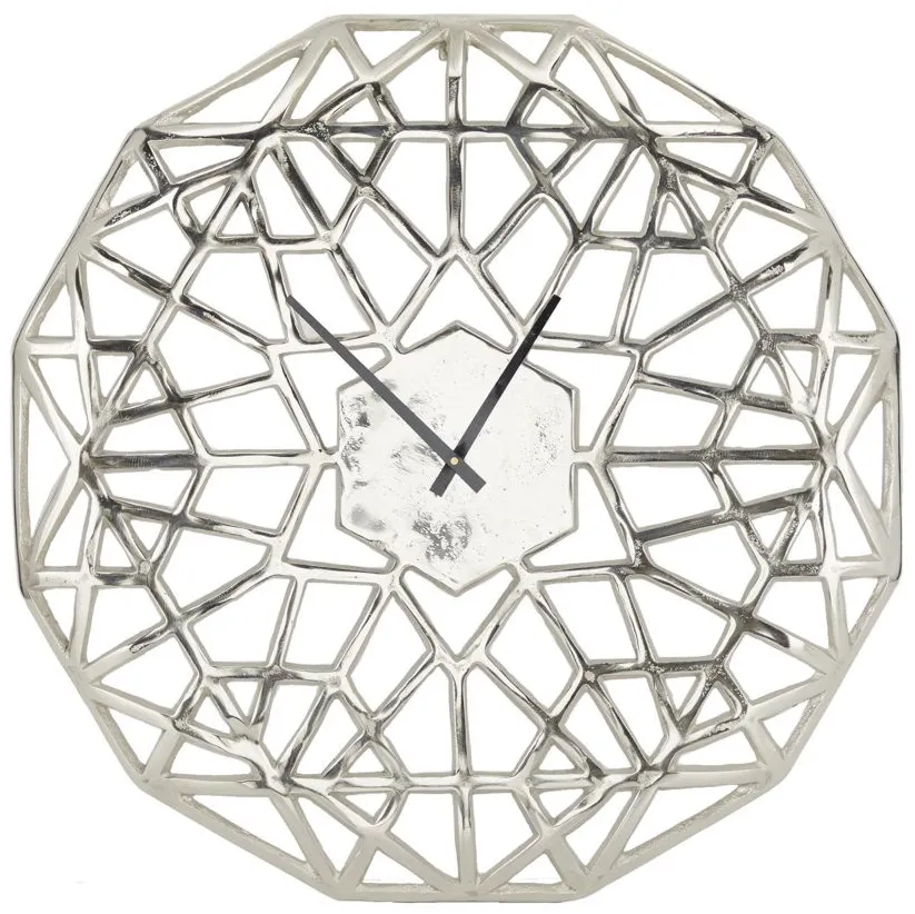 Ivy Collection Onteora Wall Clock in Silver by UMA Enterprises