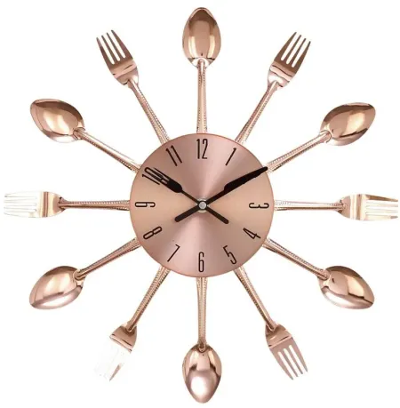 Ivy Collection Diner Wall Clock in Copper by UMA Enterprises