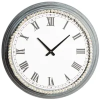 Ivy Collection Spritina Wall Clock in White by UMA Enterprises