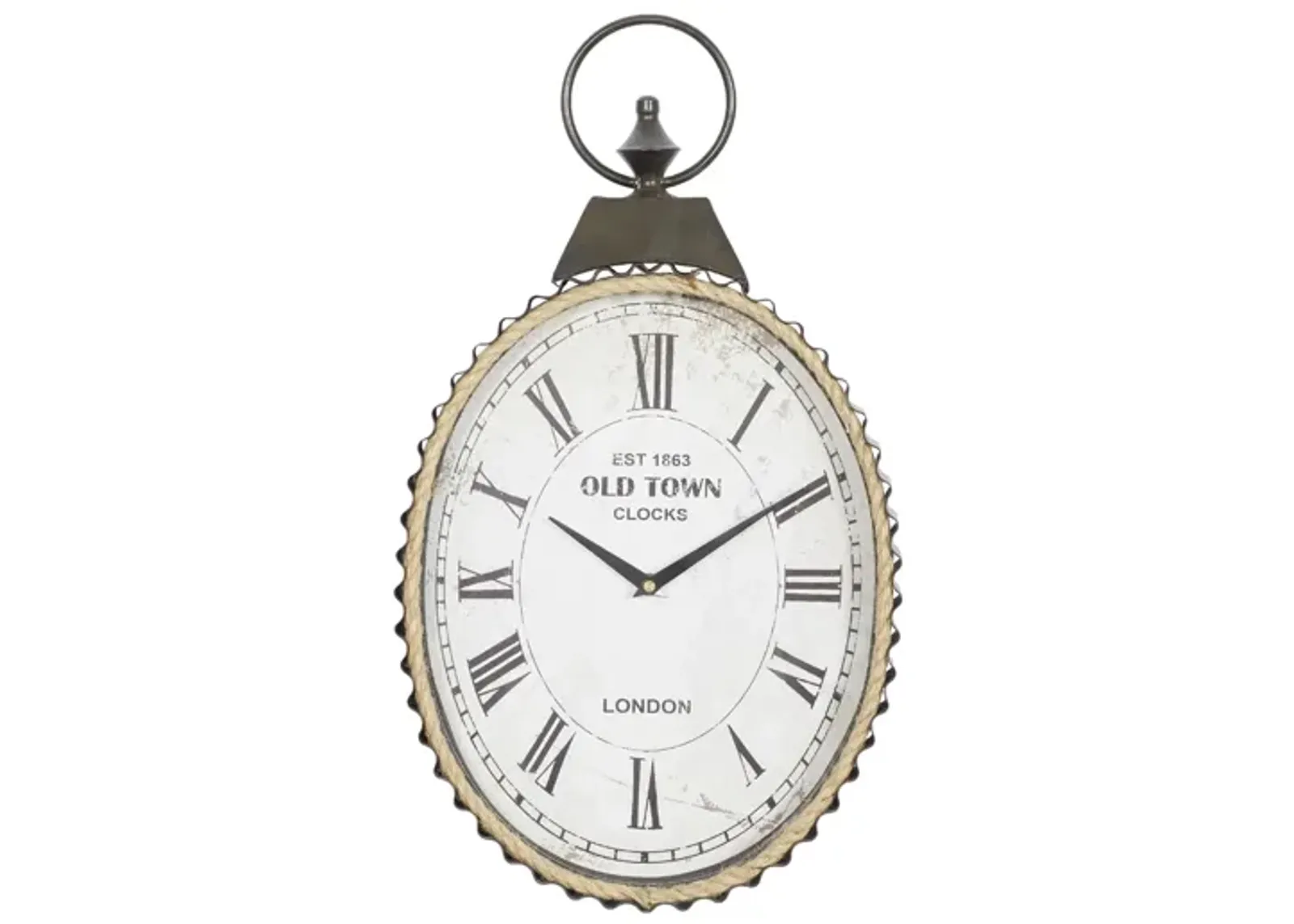 Ivy Collection Neita Wall Clock in White;Antiqued Silver by UMA Enterprises