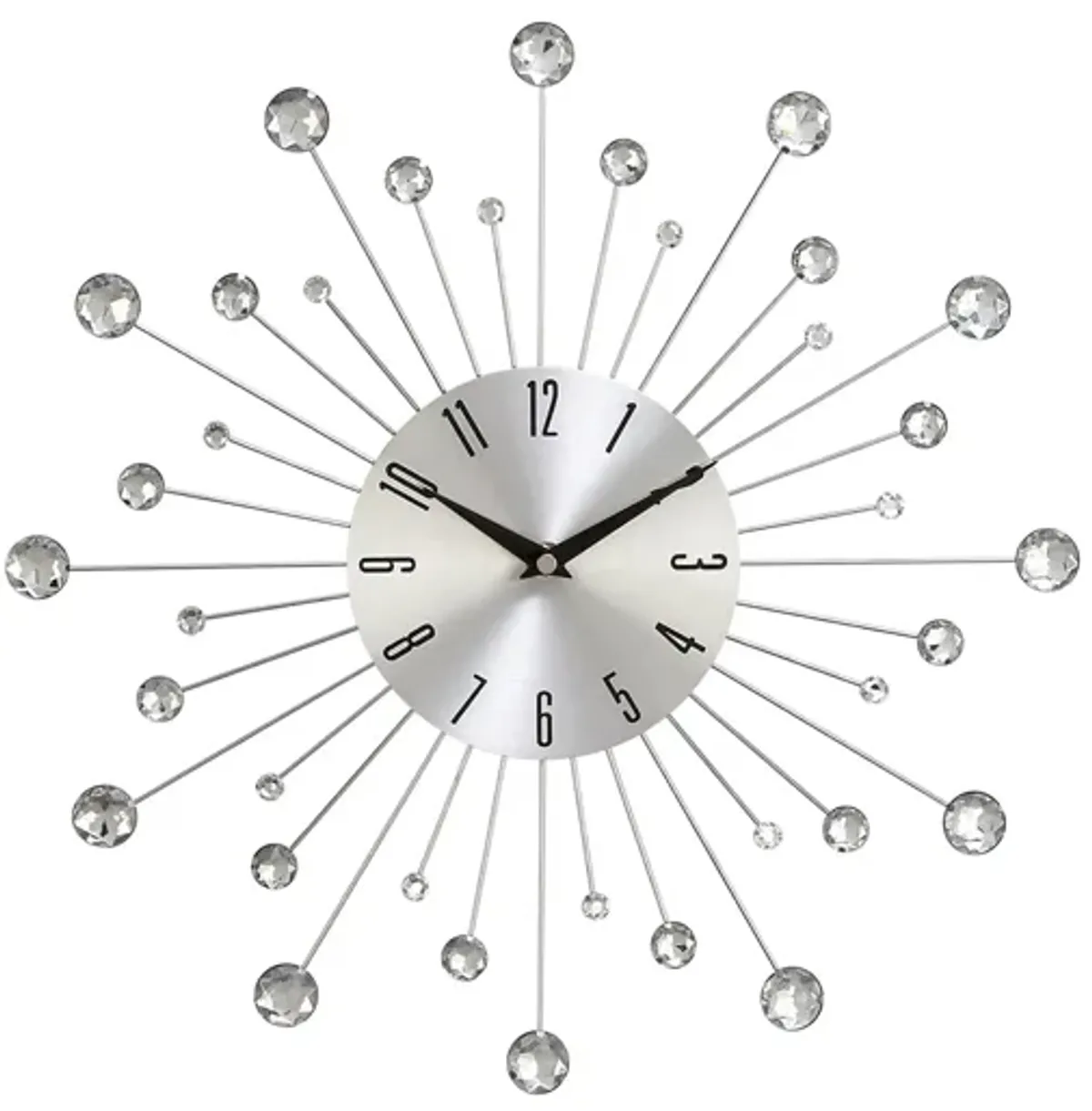 Ivy Collection Nifty Wall Clock in Silver by UMA Enterprises