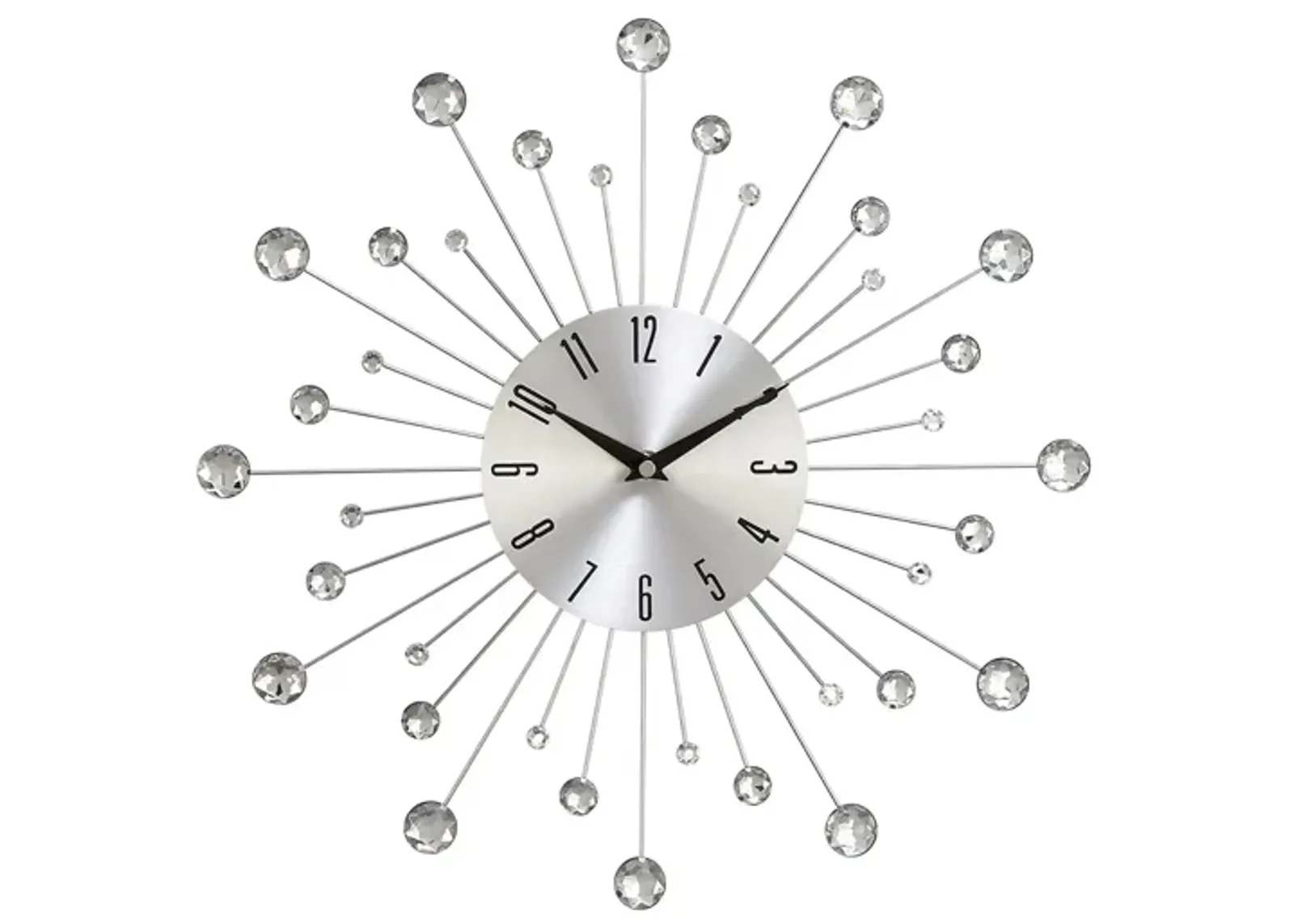 Ivy Collection Nifty Wall Clock in Silver by UMA Enterprises