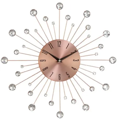 Ivy Collection Glam Wall Clock in Copper by UMA Enterprises