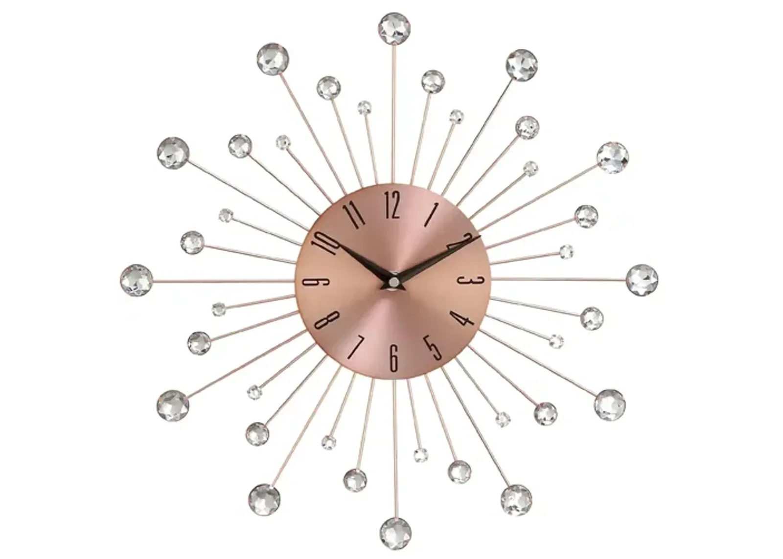 Ivy Collection Glam Wall Clock in Copper by UMA Enterprises