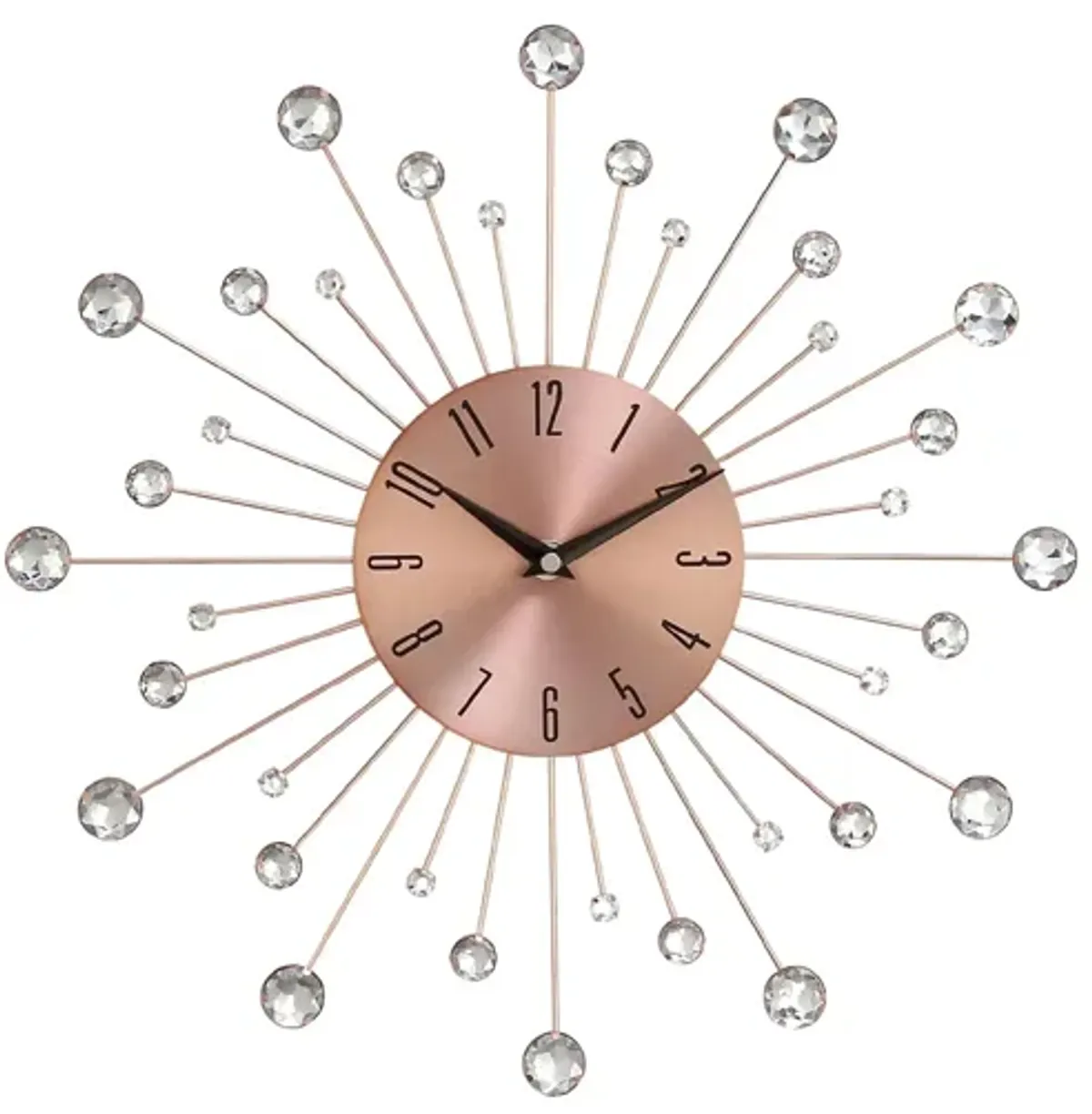 Ivy Collection Glam Wall Clock in Copper by UMA Enterprises