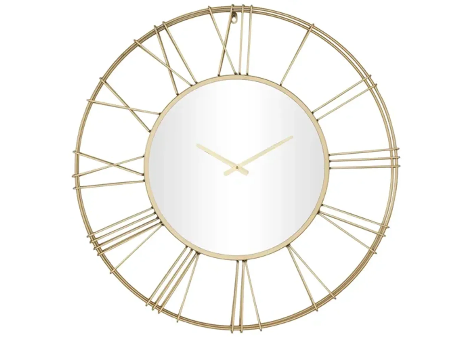 Ivy Collection Seven Hills Wall Clock in Gold by UMA Enterprises