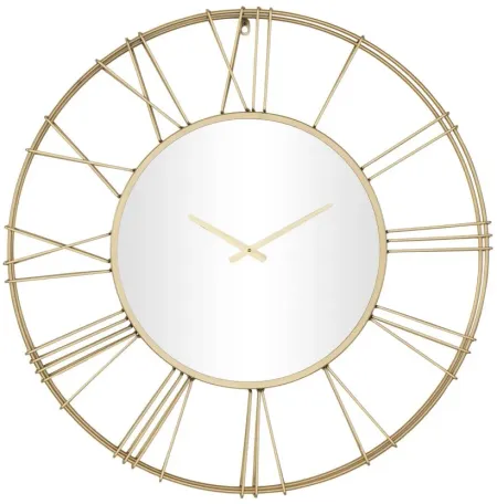 Ivy Collection Seven Hills Wall Clock in Gold by UMA Enterprises