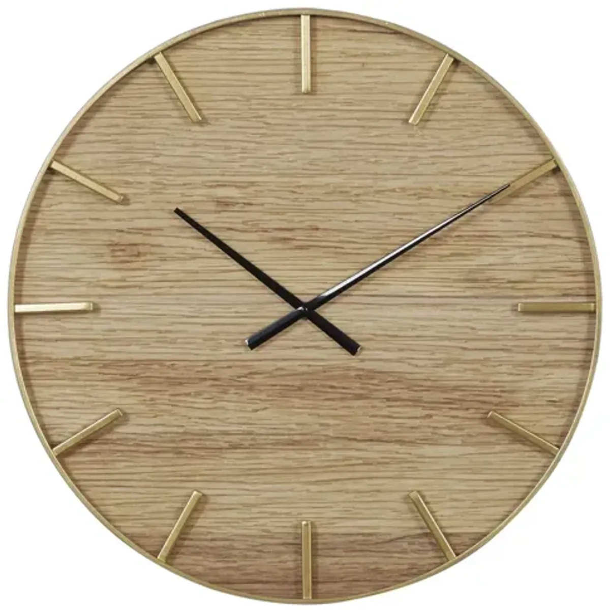 Ivy Collection Canaan Wall Clock in Natural by UMA Enterprises