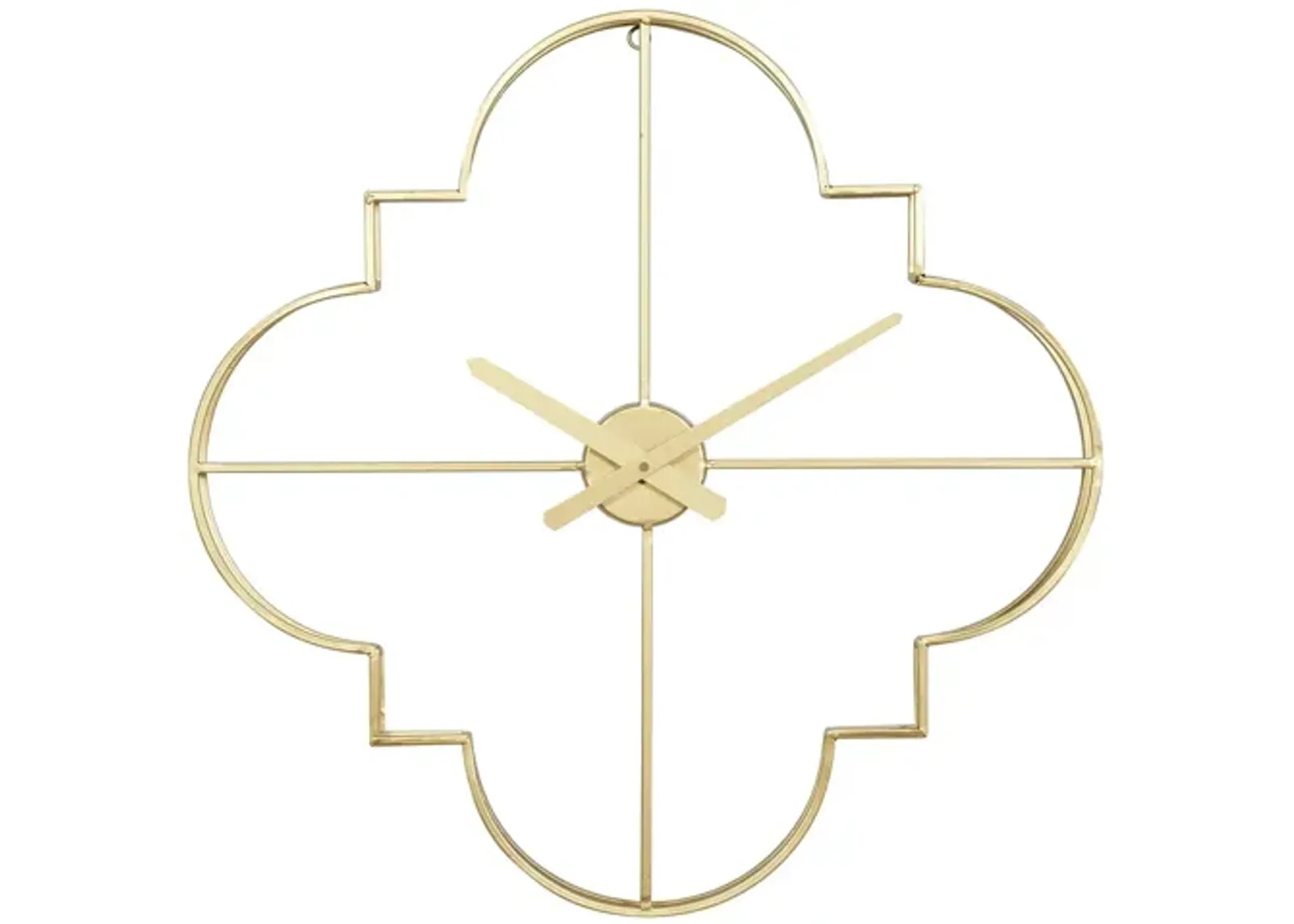 Ivy Collection Newcomb Wall Clock in Gold by UMA Enterprises