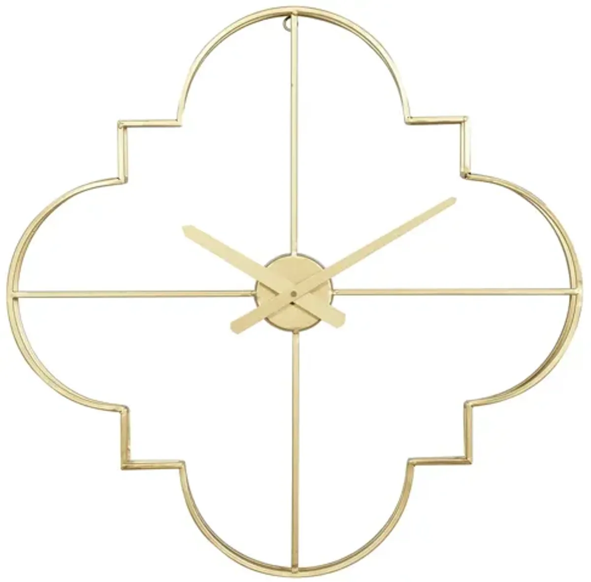 Ivy Collection Newcomb Wall Clock in Gold by UMA Enterprises