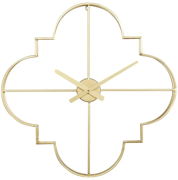 Ivy Collection Newcomb Wall Clock in Gold by UMA Enterprises