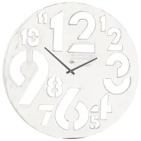 Ivy Collection Otisco Wall Clock in Silver by UMA Enterprises