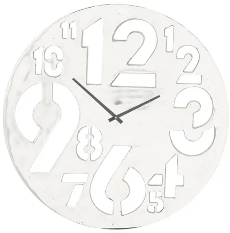 Ivy Collection Otisco Wall Clock in Silver by UMA Enterprises