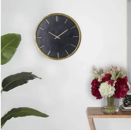 Ivy Collection Keroppi Wall Clock in Black;Antiqued Gold by UMA Enterprises