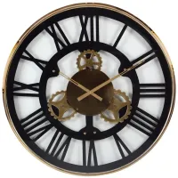 Ivy Collection Birsel Wall Clock in Black by UMA Enterprises