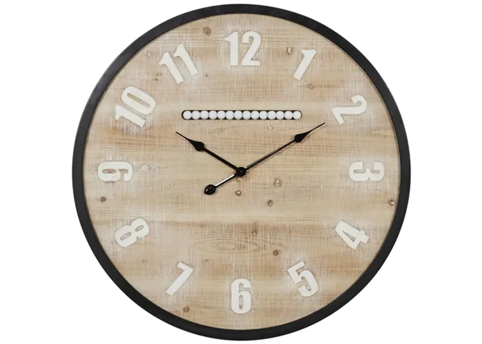 Ivy Collection Cossayuna Wall Clock in Natural by UMA Enterprises