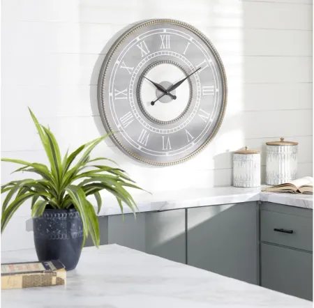 Ivy Collection Schuyler Wall Clock in Gray by UMA Enterprises