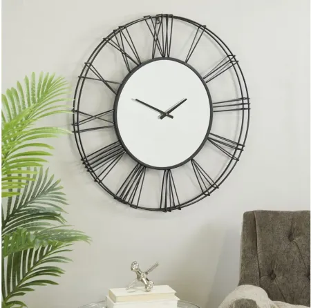 Ivy Collection Sigmund Wall Clock in Black by UMA Enterprises