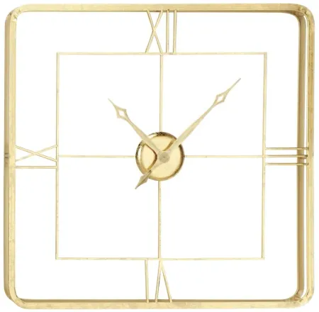 Ivy Collection Skaneateles Wall Clock in Gold by UMA Enterprises