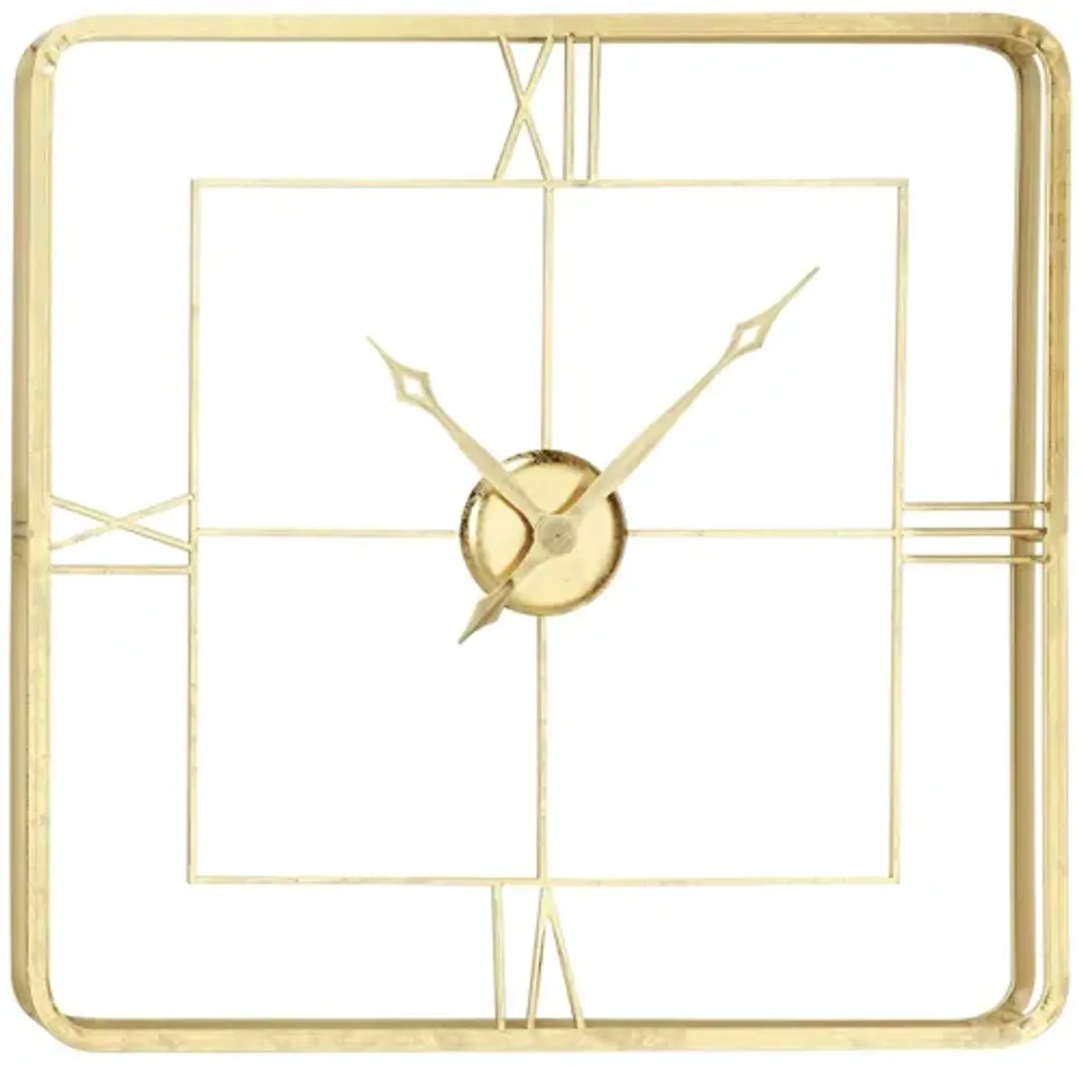 Ivy Collection Skaneateles Wall Clock in Gold by UMA Enterprises