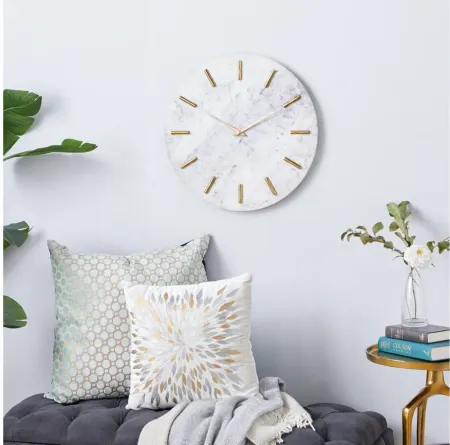 Ivy Collection Modulok Wall Clock in White by UMA Enterprises