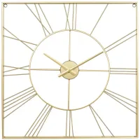 Ivy Collection Oneida Wall Clock in Gold by UMA Enterprises