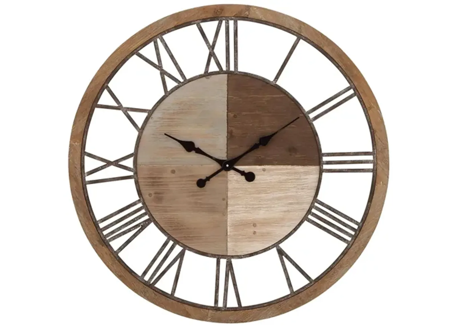 Ivy Collection Chemung Wall Clock in Brown by UMA Enterprises