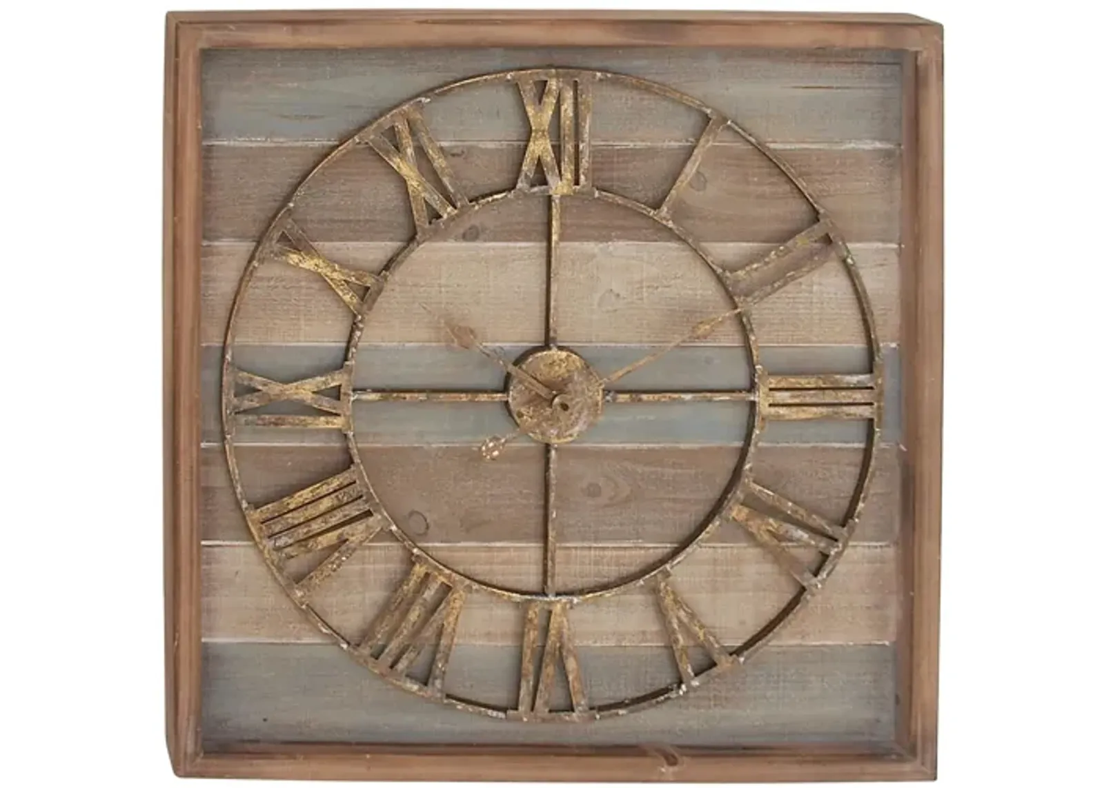 Ivy Collection Whatsit Wall Clock in Brown by UMA Enterprises