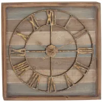 Ivy Collection Whatsit Wall Clock in Brown by UMA Enterprises